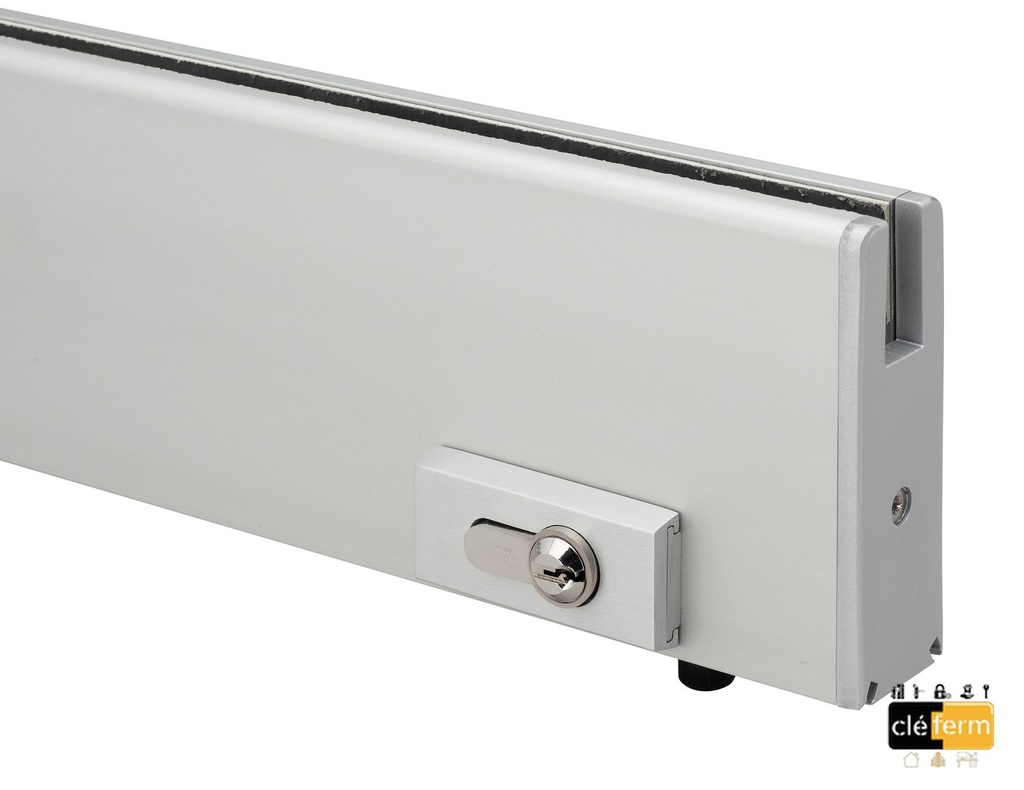 Embout avec vis pour plinthe serie FRP Argent métallisé