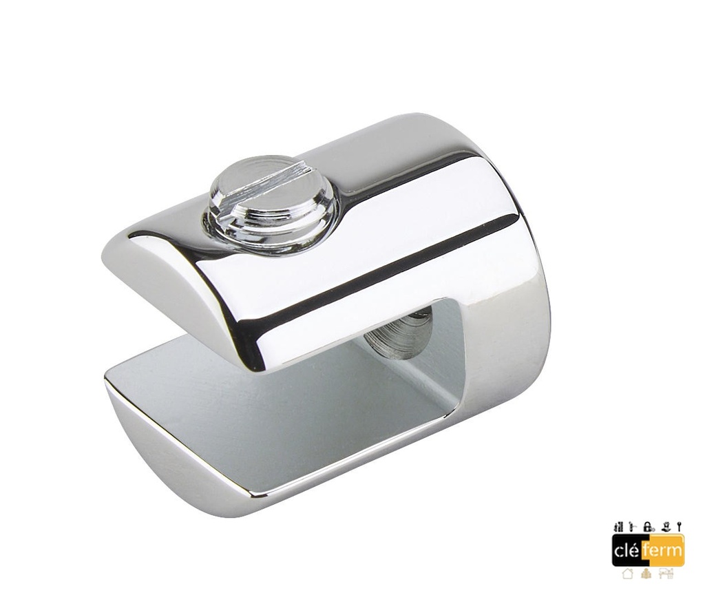 10 taquets de bibliothèque 25x15mm Chromé brillant