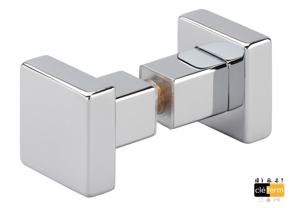 1 bouton double épaulé diam:40mm Laqué noir velours