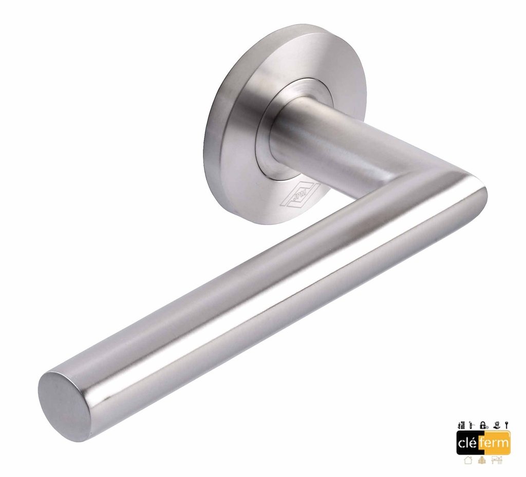 Ensemble J-RoX 63 sur rosace carré de 7mm inox brossé