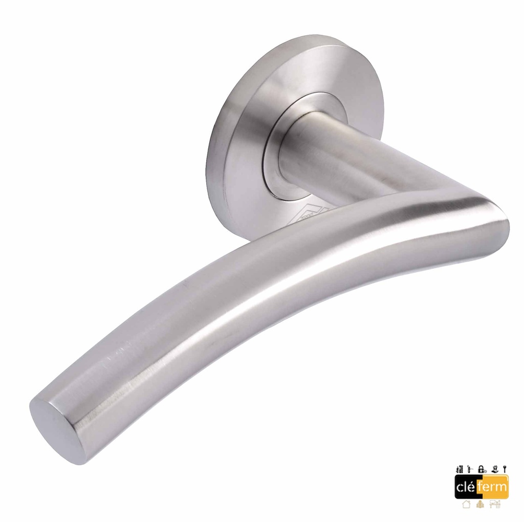 Ensemble J-RoX 64 sur rosace carré de 7mm inox brossé