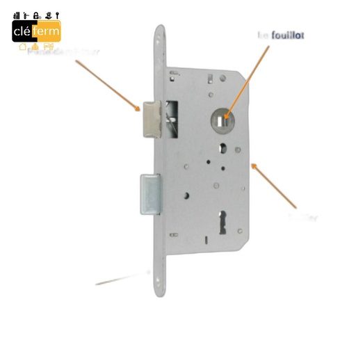 [N406G] SERRURE HZ FOUILLOT GAUCHE D.25mm/L45mm - 3 CLES