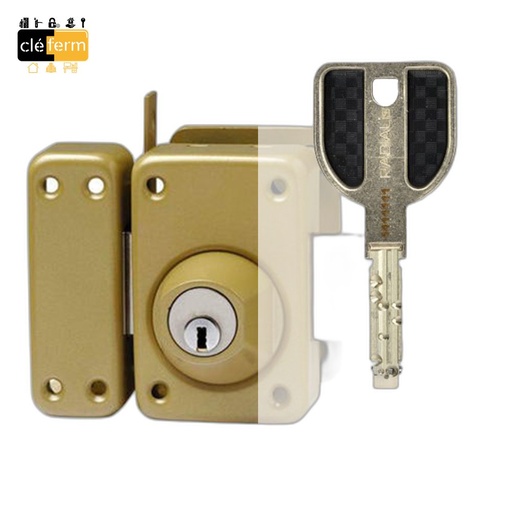 [N7840] VERROU V136 RADIALIS 1* BOUTON LG50MM D25 4CLES+CARTE DE PROPRIETE