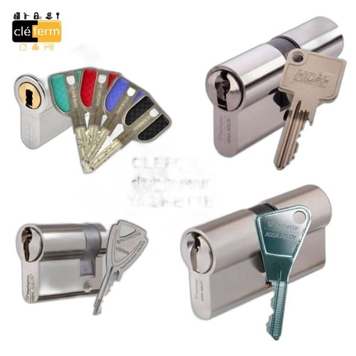 [N3111HDI+30X30PG/PP] CYL. EURO. HDI+ N1 30X30 BOUTON SUR PG/PP - 4 CLES