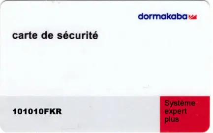 [KB00] CARTE DE PROPRIETE DORMA KABA
