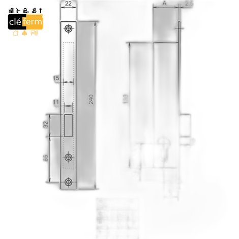 [N13NA] POIGNEE TUBULAIRE NOVA N13 ARGENT COFFRE TB60 ET GACHE P875 SUR PASSE MK2
