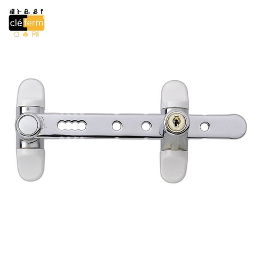 [8818] ENTREB CHROME PR FENE 2VANTAUX