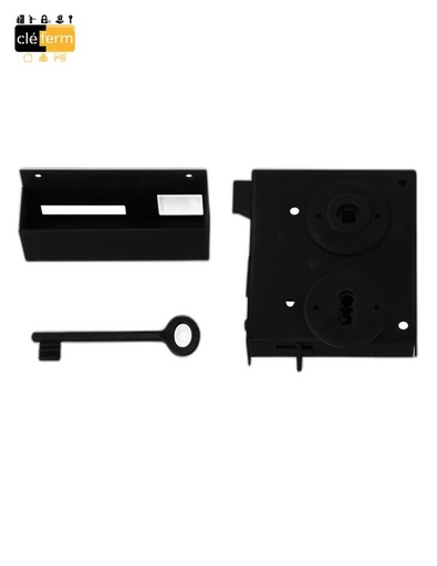 [8667] PLAQ FER NOIR 300X40 TROU B+CY