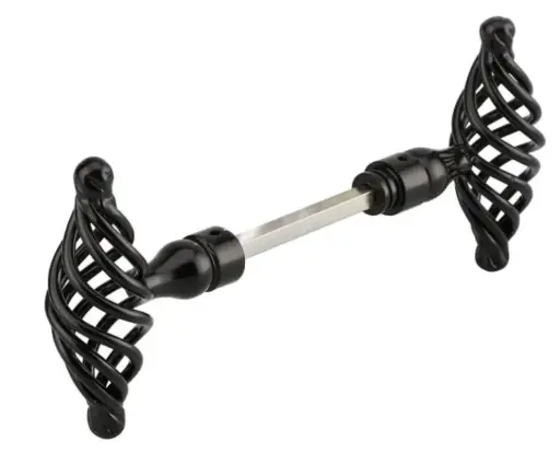 [8671] BOUTON DOUBLE FIL TORSADE NOIR