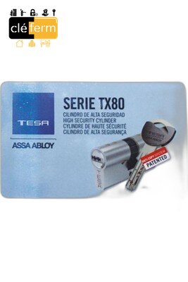 [8564] CYL.EURO. SECU TESA TX80 30X30 MM - 5 CLES