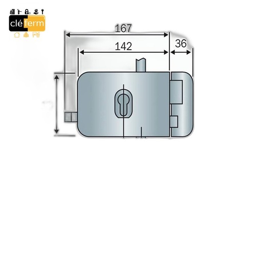 [P503000] SERRURE HOR TIRAGE K2000 3 PTS