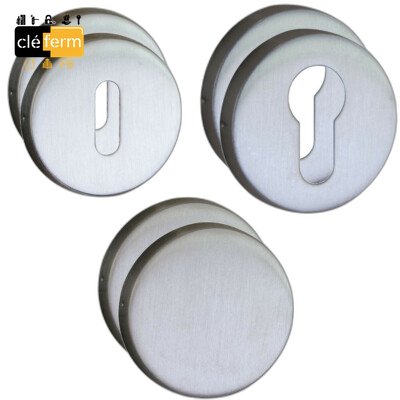 [N6420] PAIRE DE ROSACES AVEUGLES INOX