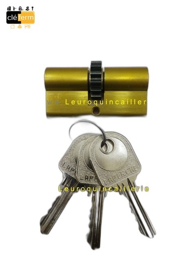 [N443030X30B] CYL.EURO. LAPERCHE 5P 30X30 BOUTON  SUR PG - 3 CLES