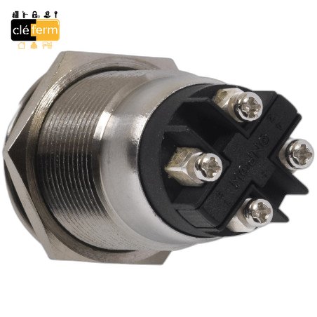 [NPB19NONC] BOUTON POUSSOIR INOX 19mm NO+NC