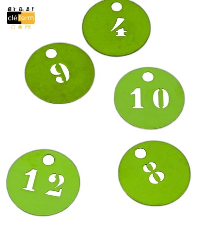 [NJETONNUMROTEAVECCHAINETTE] JETON NUMEROTE AVEC CHAINETTE DIAM 3