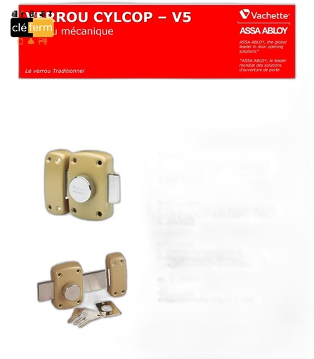 [N17773000] VERROU CYCLOP BOUTON LG 45 3 CLES VRX SUR MV