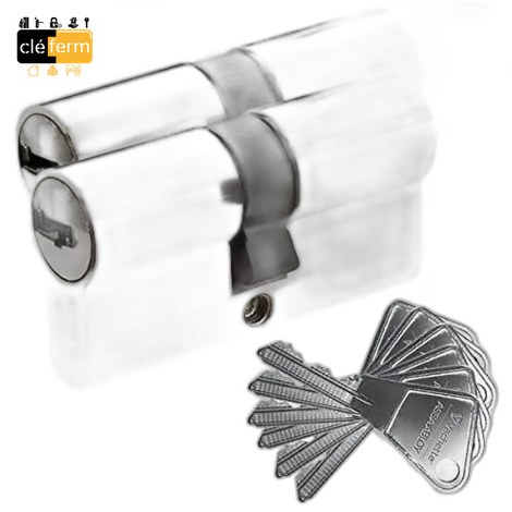 [N5101V510X30N] CYL. EURO. V5 10X30 NICKELE SUR N° - 3 CLES