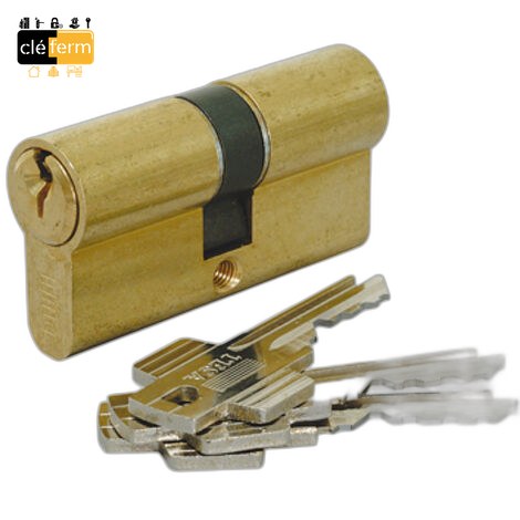 [N3111V530X40N] CYL.EURO. V5 30X40 BOUTON NICK. SUR N°-3 CLES
