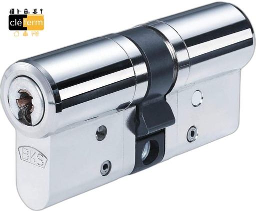 [N450631X50] CYL.EURO. BKS JANUS 40X40 BOUTON SUR PG/PP - 3 CLES