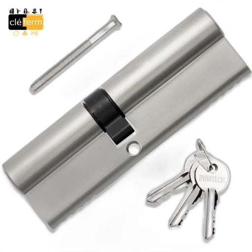 [N80002113] SERRURE STANDARD VARIEE NICKELE CARRE L40MM 2 CLES