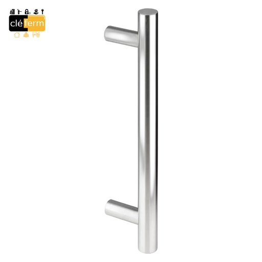 [N142BT8] POIGNEE TUBULAIRE INOX FONCTION LIBRE PASSAGE INT ET BOUTON EXT (CYL) AXE 80