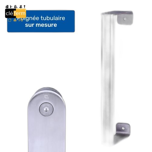 [N132BT8] POIGNEE TUBULAIRE INOX CONDAMN INT ET CYLINDRE EXTERIEUR AXE 80 MM