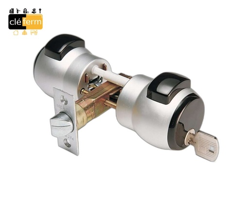 [N152BSCP] POIGNEE MERONI NOVA N15 INOX BRO CLE INT+EXT COFFRE ET GACHE AXE 70