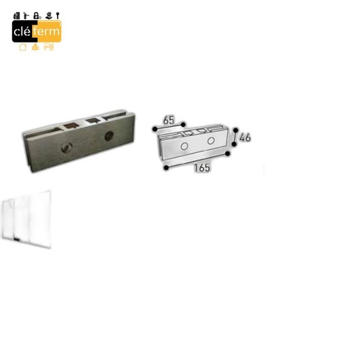 [N759403] PENTURE GLACE BASSE INOX POLI EMPREINTE CARREE