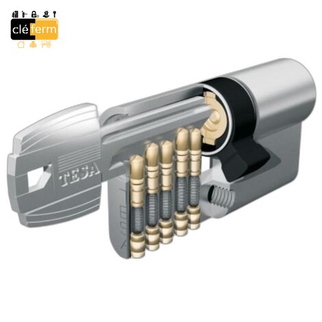 [NTE5N45X40MV] CYLINDRE EURO TE5 NICKELE 45 X 40 DE - 3 CLES AU N°