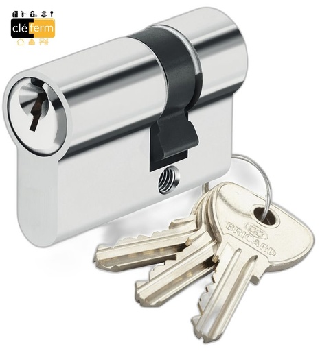 [N9334021] CYLINDRE ALPHA BRICARD 10X30 DOUBLE ENTREE 3 CLES
