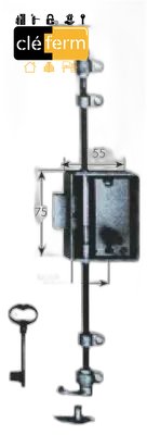 [N3280006R3] ESPAGNOLETTE 3 PTS AVEC BOUTON VISSE