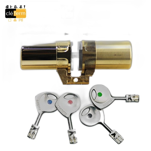 [N76007720] JEU DE CYLINDRES FICHET MONOBLOC 787Z 3X - 4 CLES SUR N°