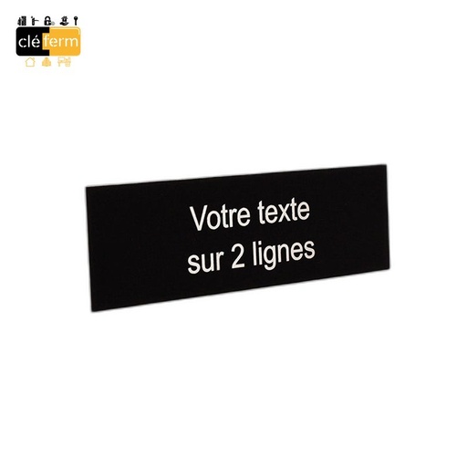 [NPLY1630] ETIQUETTE GRAVEE 2 LIGNES
