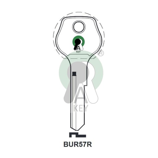 [BUR57R] Clé acier pour cadenas vélo Burg BUR57R