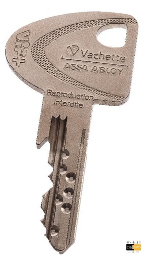 [ASSA37813] CYLINDRE 2 ENTREES NICKELE PRESENTOIR/10 30X40 4 CLES