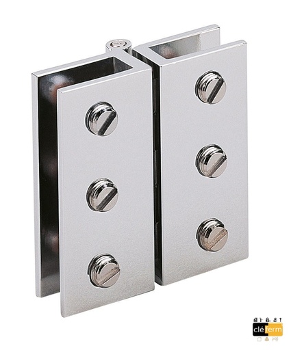 [ASSA2690] 2 charnières simples 25x19mm Chromé brillant